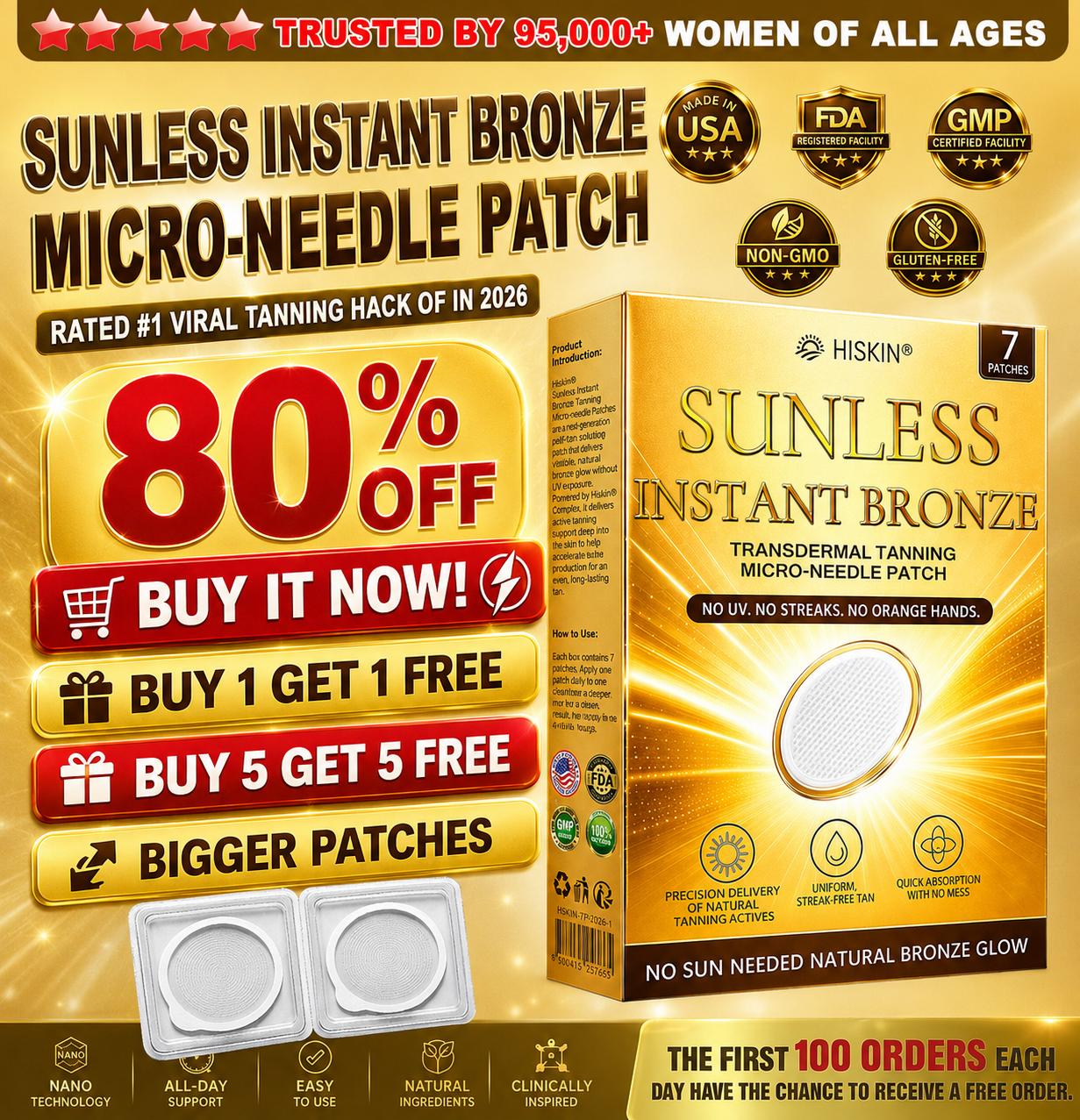𝑶𝒇𝒇𝒊𝒄𝒊𝒂𝒍 𝑺𝒕𝒐𝒓𝒆 | ☀️☀️ 𝐇𝐢𝐬𝐤𝐢𝐧® 𝐒𝐮𝐧𝐥𝐞𝐬𝐬 𝐈𝐧𝐬𝐭𝐚𝐧𝐭 𝐁𝐫𝐨𝐧𝐳𝐞 𝐓𝐚𝐧𝐧𝐢𝐧𝐠 𝐌𝐢𝐜𝐫𝐨𝐧𝐞𝐞𝐝𝐥𝐞 𝐏𝐚𝐭𝐜𝐡 🇺🇸 (𝐉𝐮𝐬𝐭 𝐨𝐧𝐜𝐞 𝐚 𝐝𝐚𝐲) 𝐕𝐢𝐬𝐢𝐛𝐥𝐞 𝐁𝐫𝐨𝐧𝐳𝐞 𝐆𝐥𝐨𝐰 𝐢𝐧 𝟕 𝐃𝐚𝐲𝐬 ✅ 𝐍𝐨 𝐔𝐕, 𝐍𝐨 𝐎𝐫𝐚𝐧𝐠𝐞, 𝐍𝐨 𝐒𝐭𝐫𝐞𝐚𝐤𝐬, 𝐍𝐨 𝐃𝐇𝐀, 𝐍𝐨 𝐌𝐞𝐬𝐬.